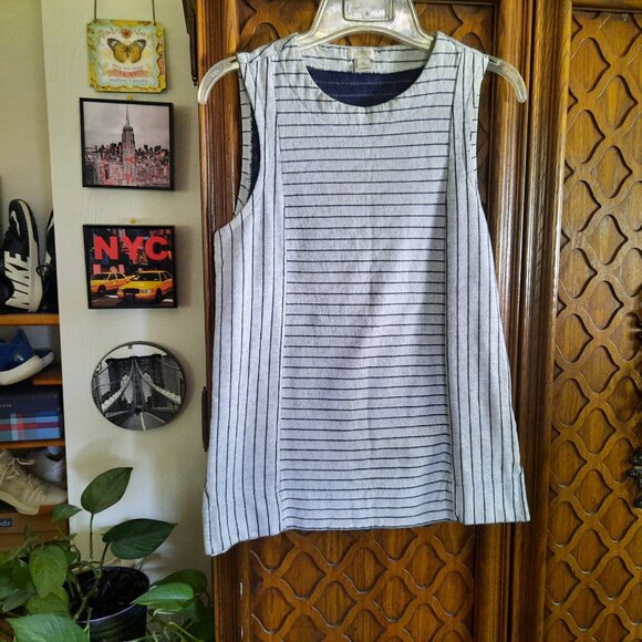 J. CREW Striped Shell Tank Top Style# F4605 - Size XXS - Picture 3 of 16